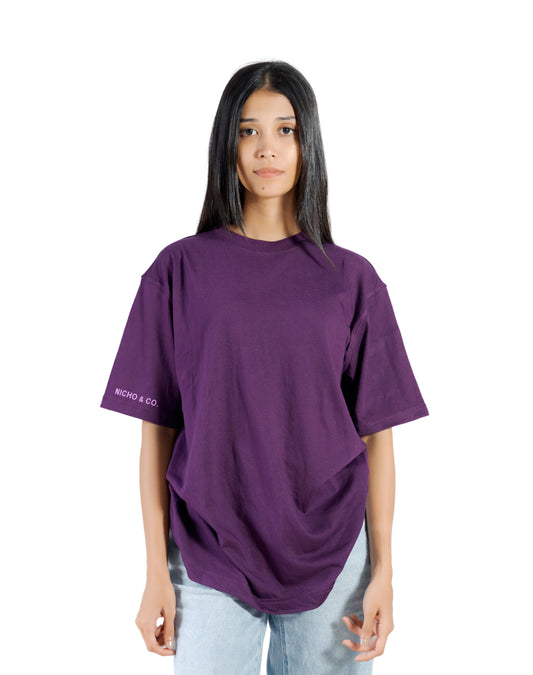 UNISEX OVERSIZED FIT T-SHIRT PURPLE