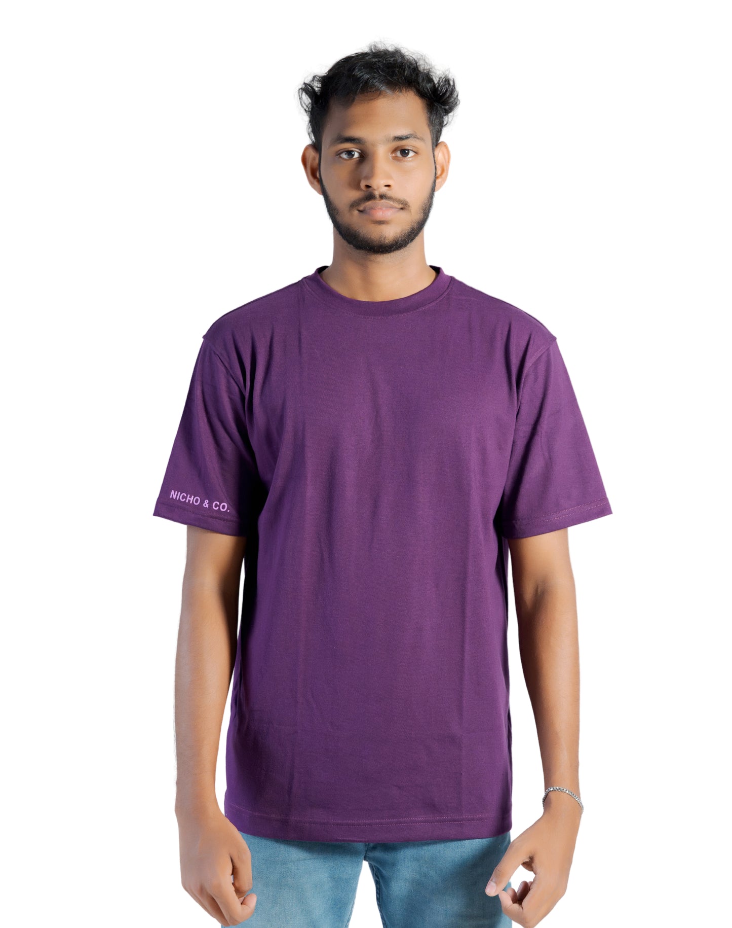 UNISEX OVERSIZED FIT T-SHIRT PURPLE