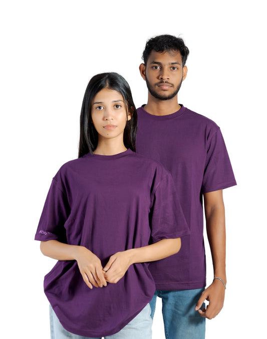 UNISEX OVERSIZED FIT T-SHIRT PURPLE